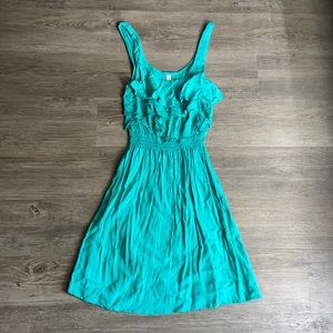 Teal A-line dress